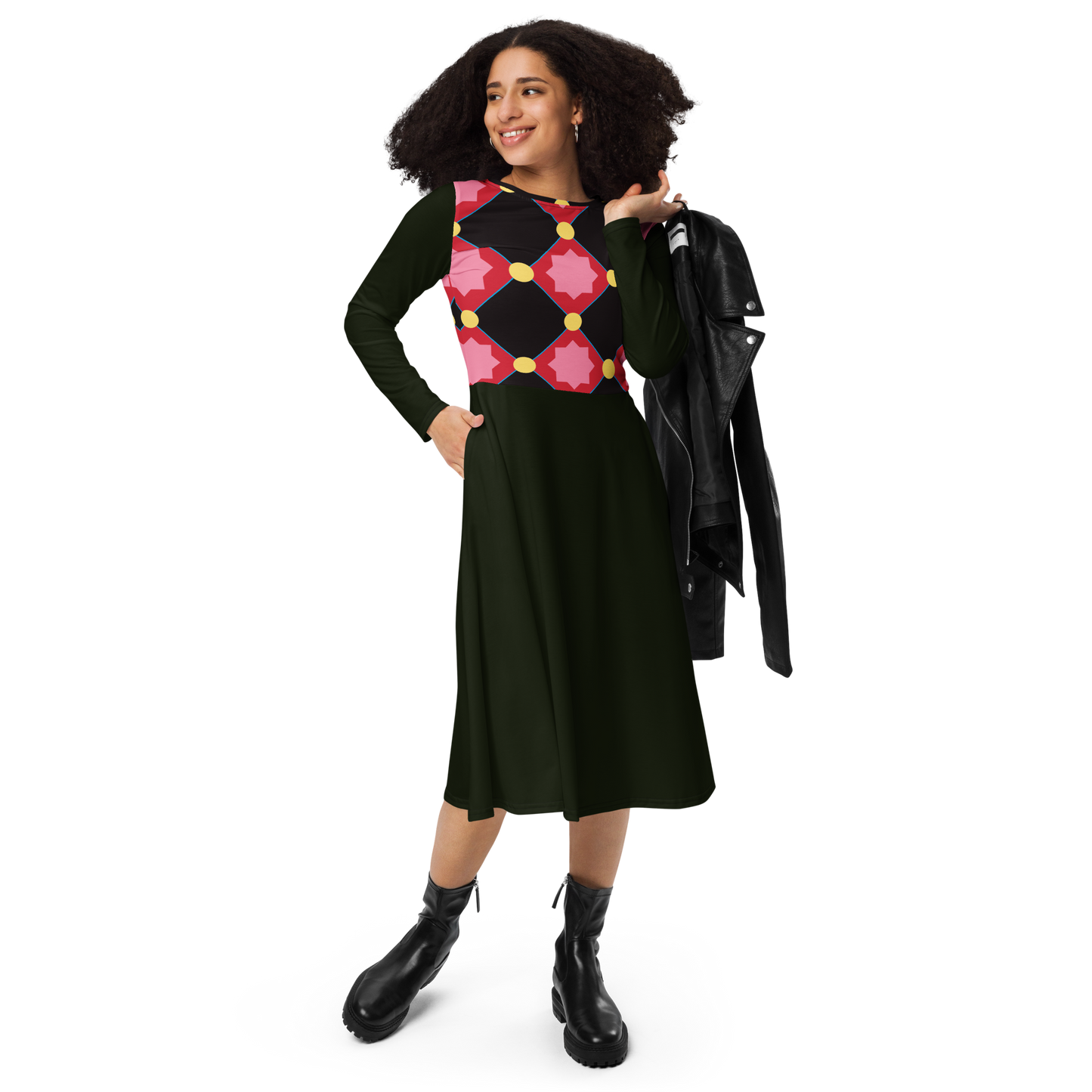 Arabesque | long sleeve midi dress