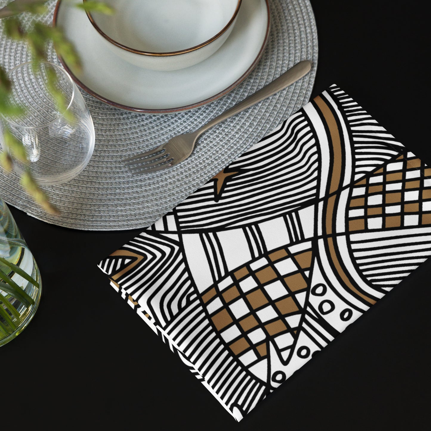 Christmas Graphic Ornament | Cloth napkin set
