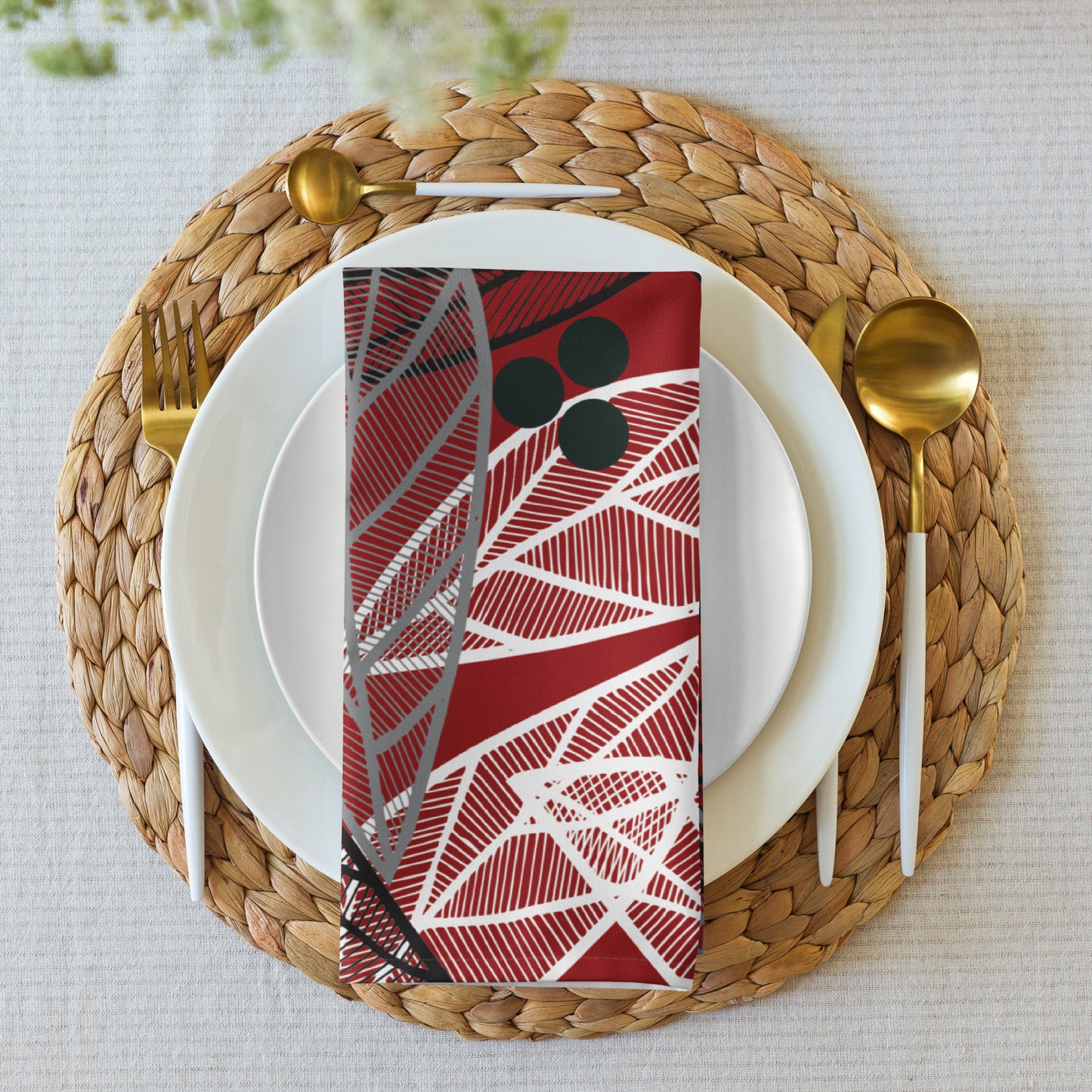 Christmas Leaves | Cloth napkin set