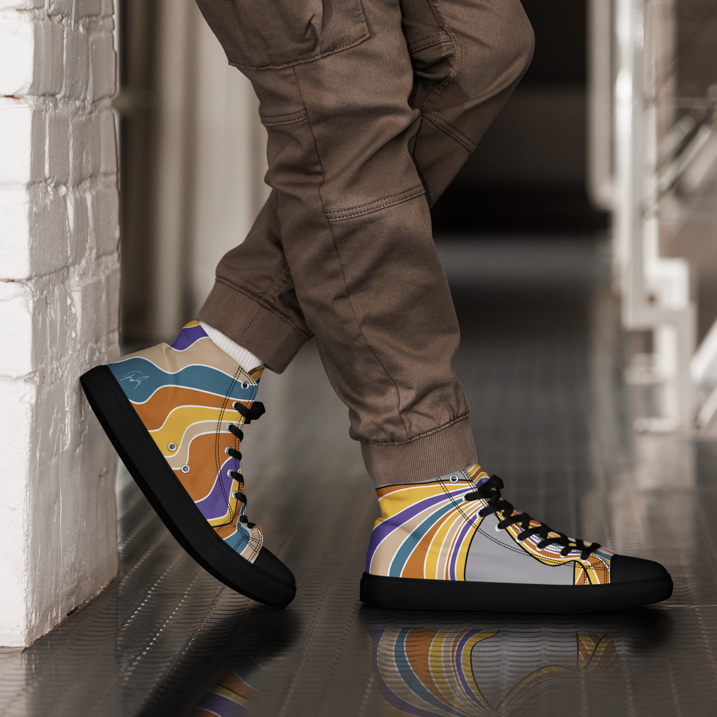 Ilmatar from Kalevala | Men’s high top canvas shoes