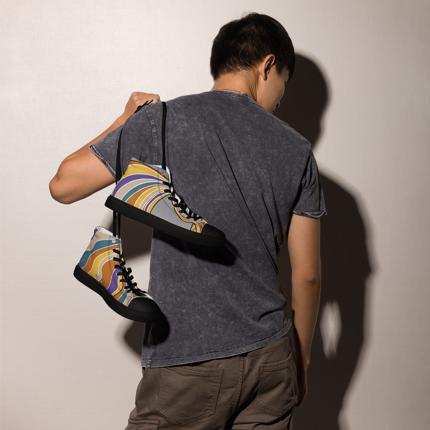 Ilmatar from Kalevala | Men’s high top canvas shoes