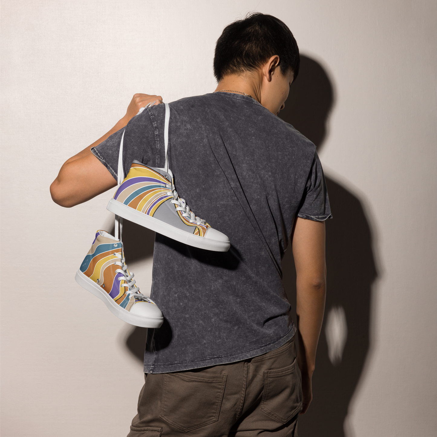 Ilmatar from Kalevala | Men’s high top canvas shoes