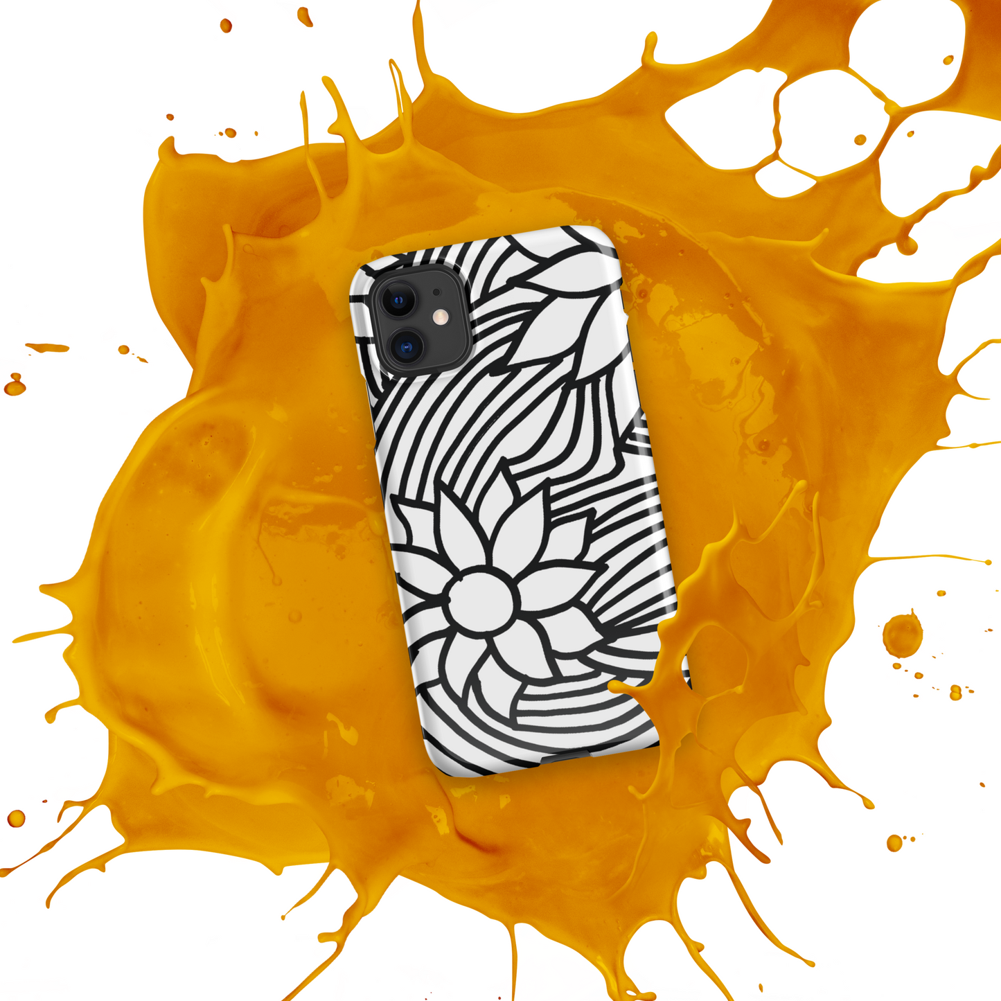Black And White Flower Ornament | Snap case for iPhone®