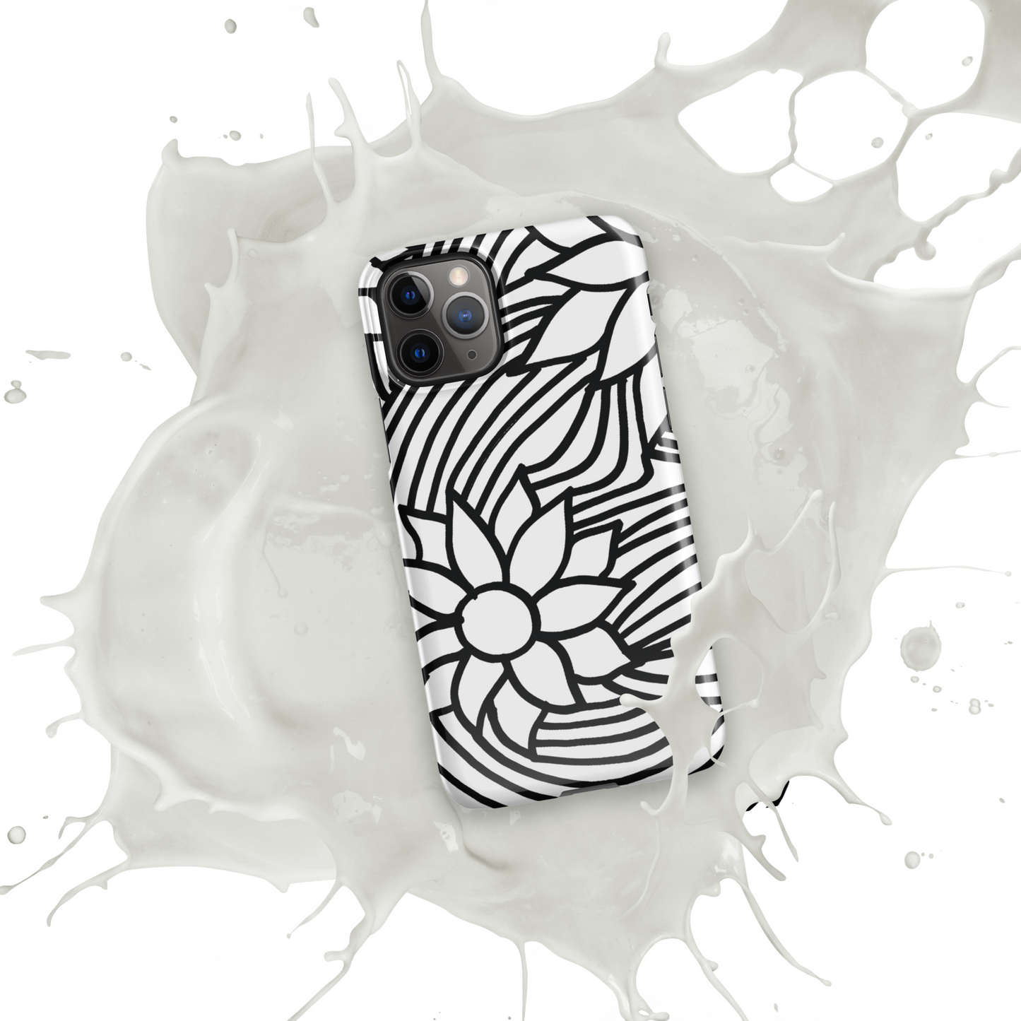 Black And White Flower Ornament | Snap case for iPhone®