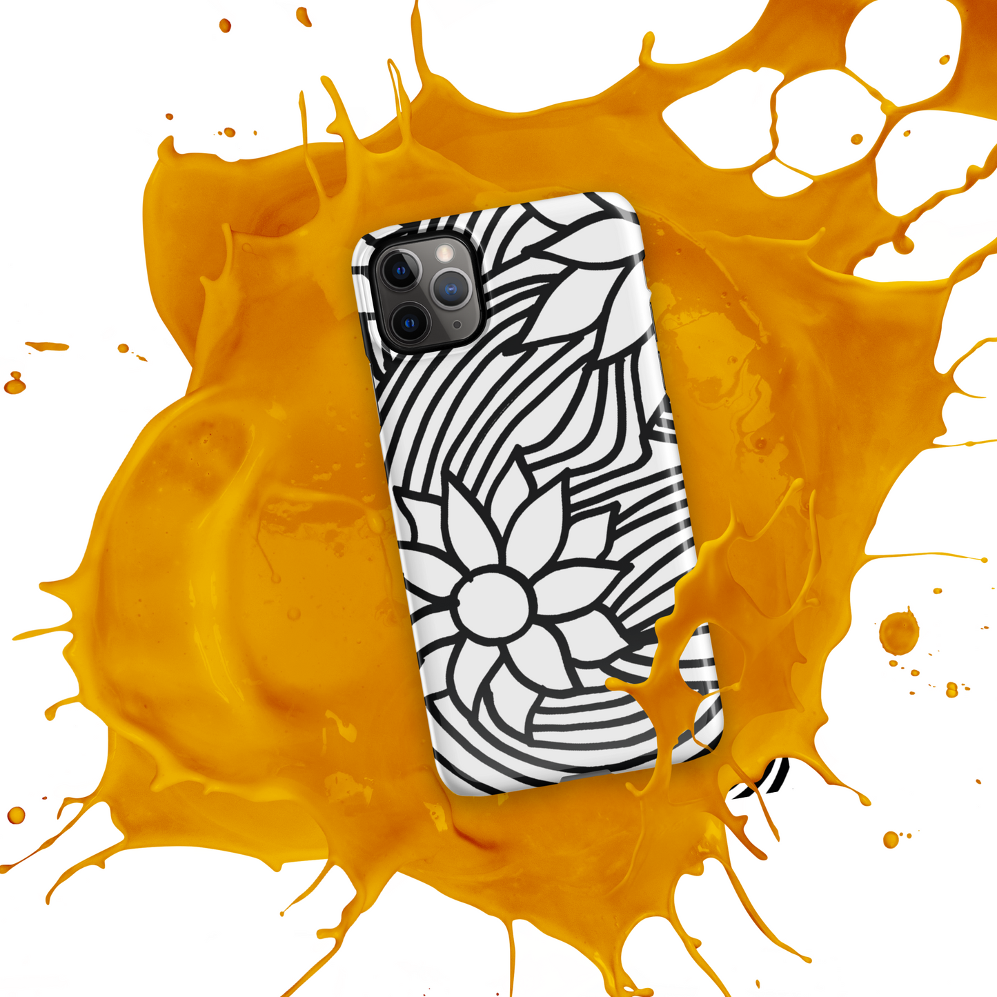 Black And White Flower Ornament | Snap case for iPhone®