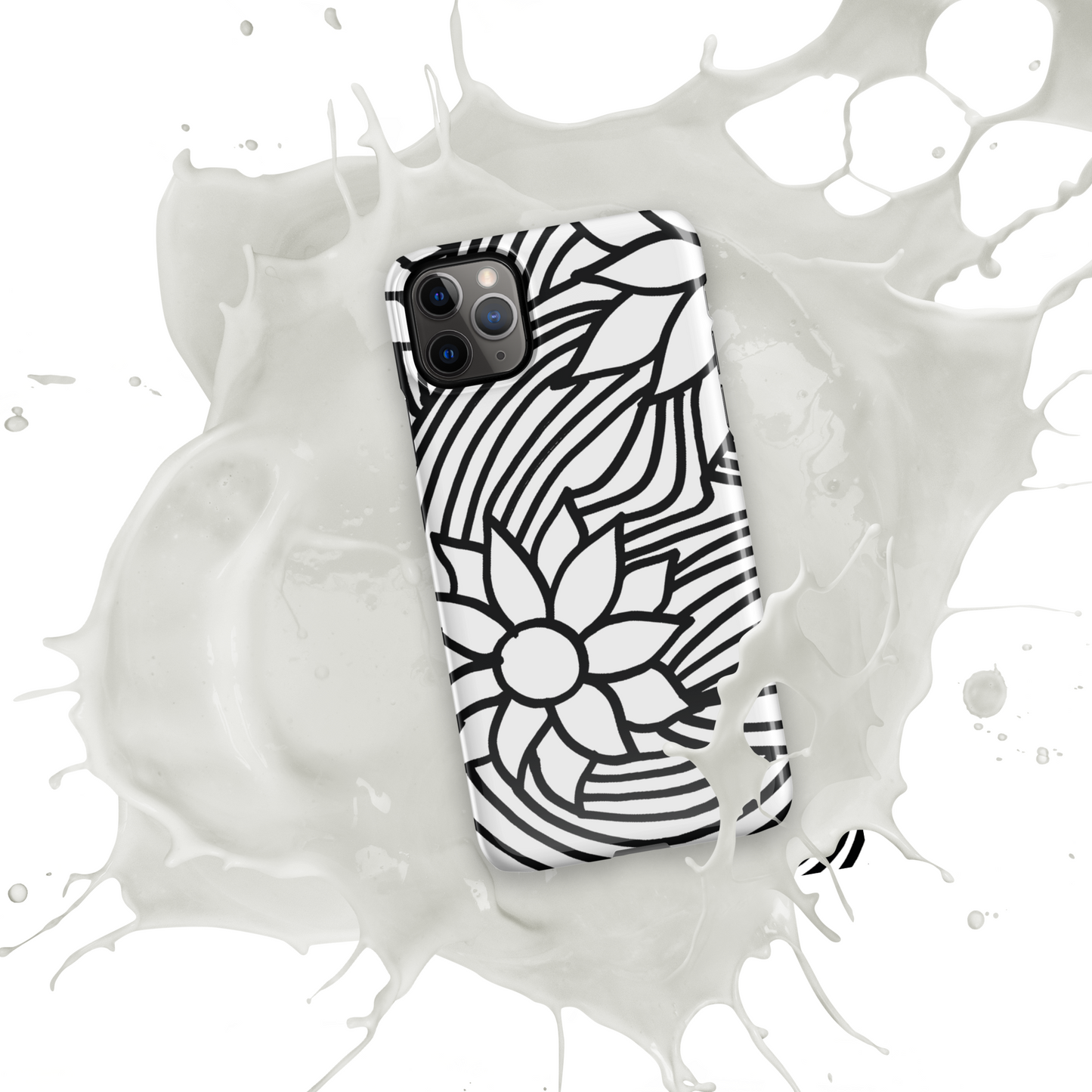 Black And White Flower Ornament | Snap case for iPhone®