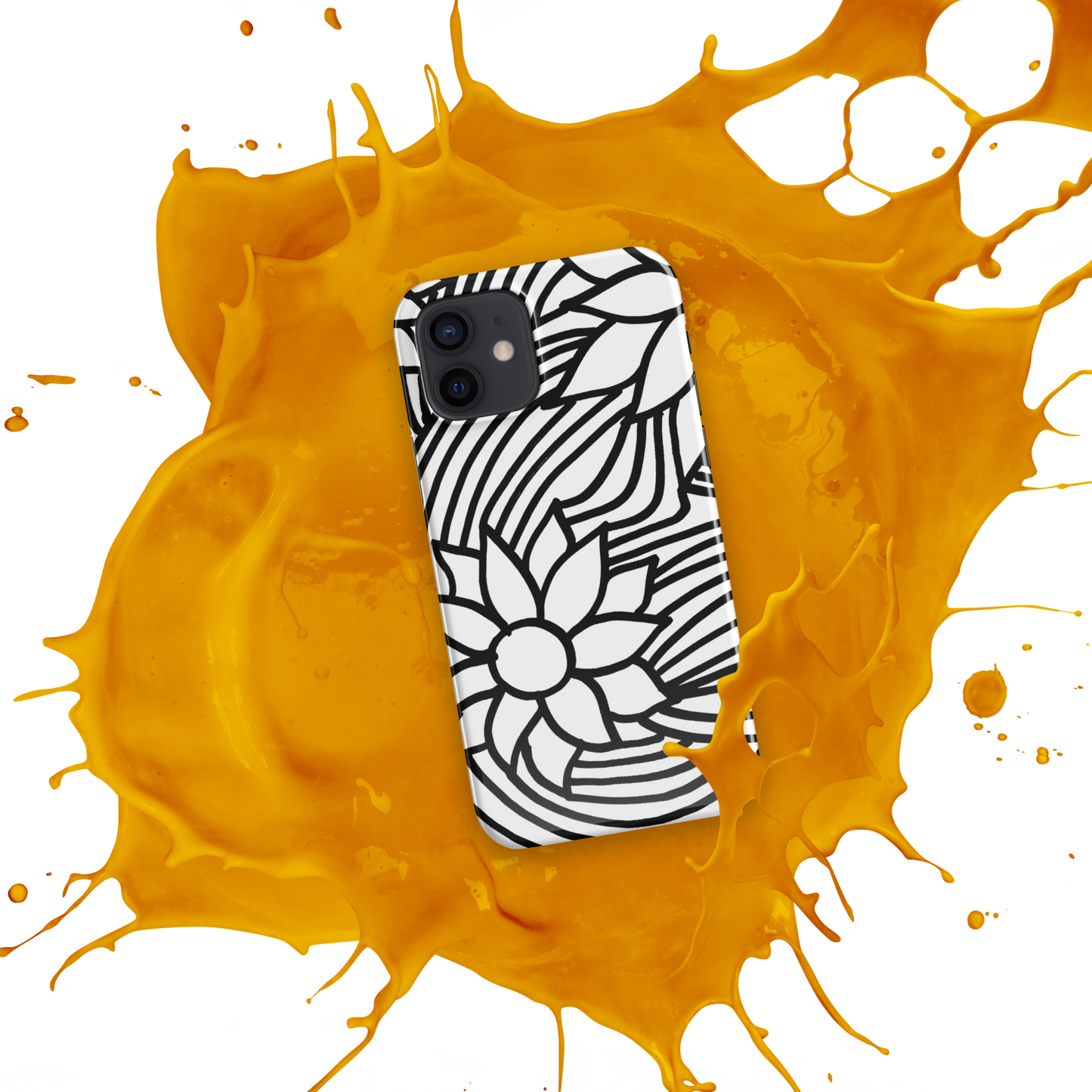 Black And White Flower Ornament | Snap case for iPhone®