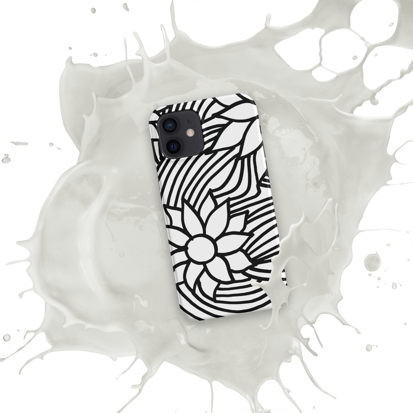 Black And White Flower Ornament | Snap case for iPhone®