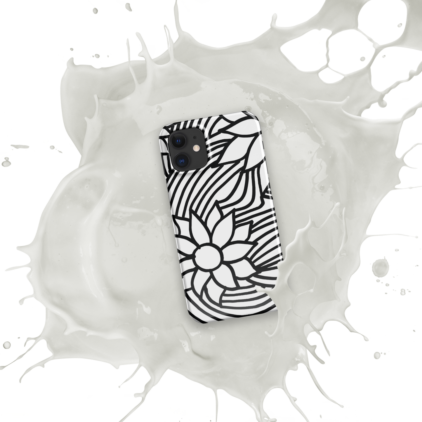 Black And White Flower Ornament | Snap case for iPhone®