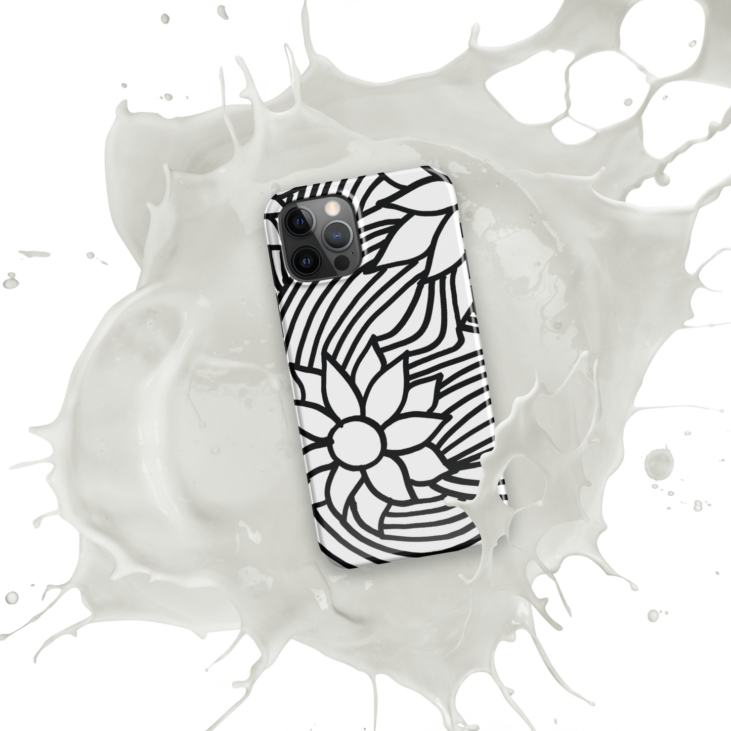 Black And White Flower Ornament | Snap case for iPhone®
