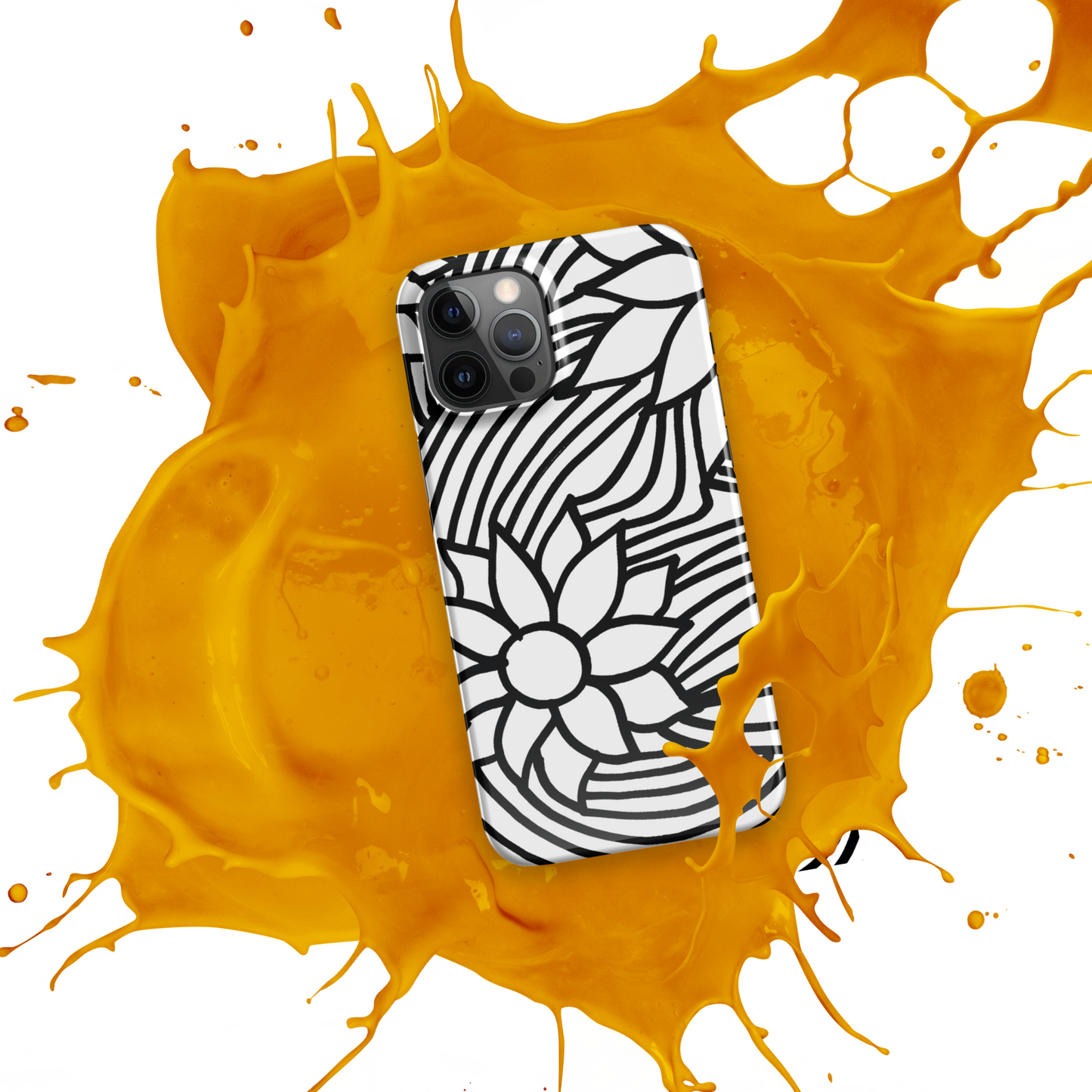 Black And White Flower Ornament | Snap case for iPhone®