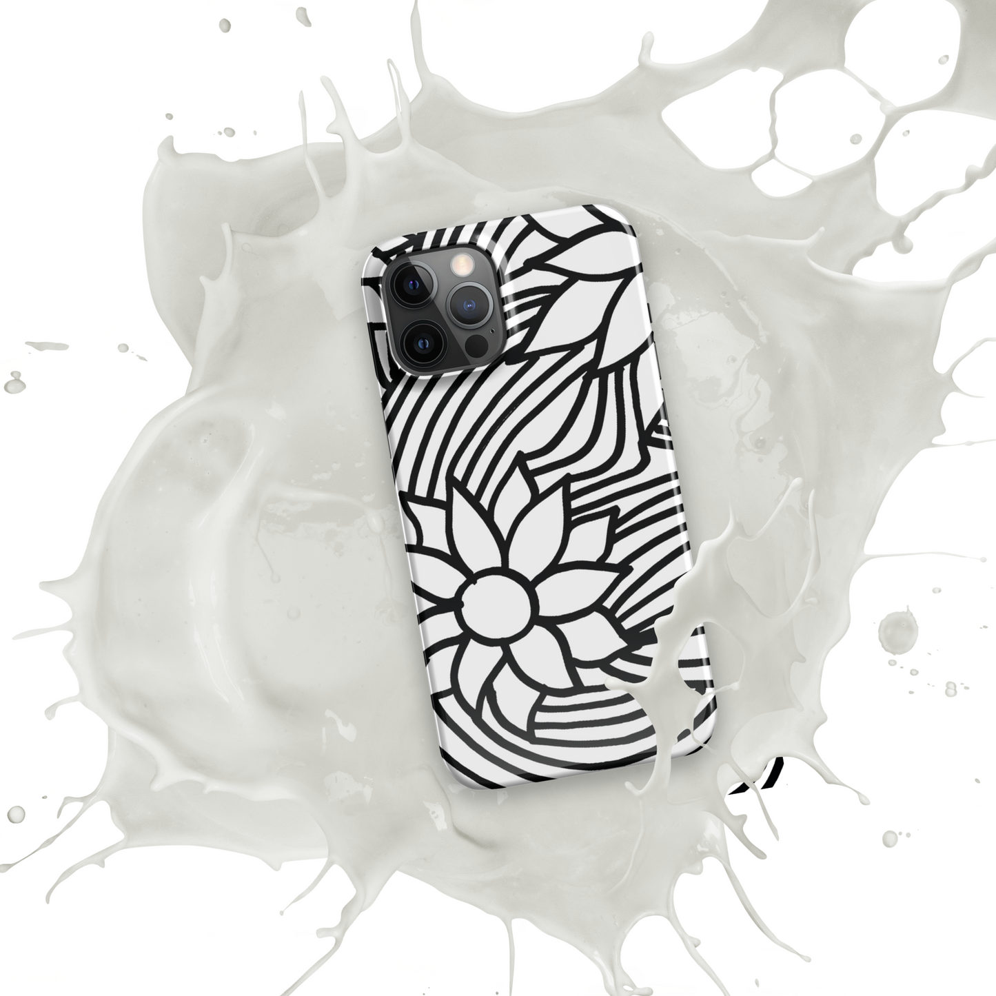 Black And White Flower Ornament | Snap case for iPhone®