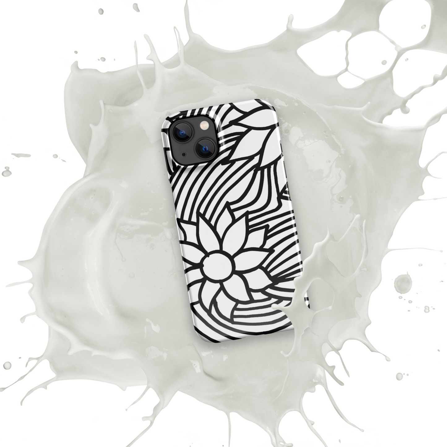 Black And White Flower Ornament | Snap case for iPhone®