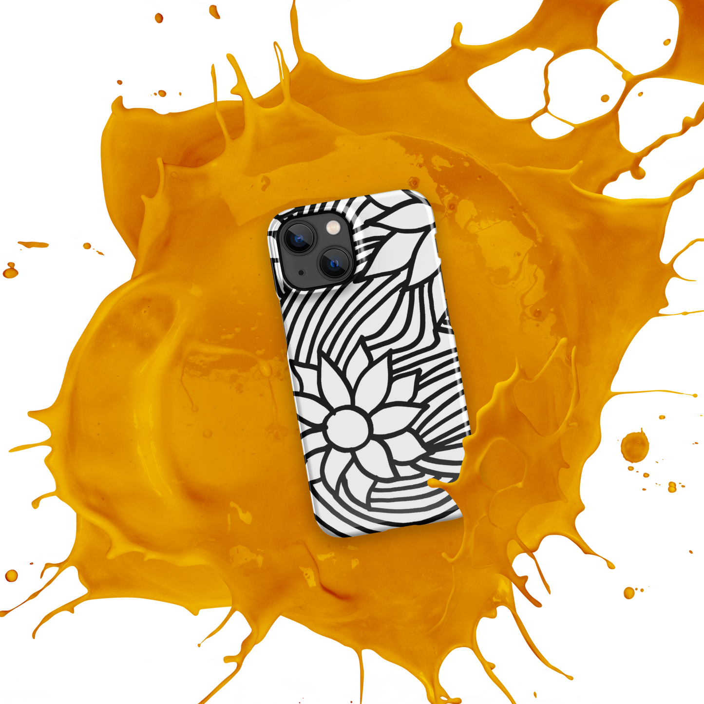 Black And White Flower Ornament | Snap case for iPhone®