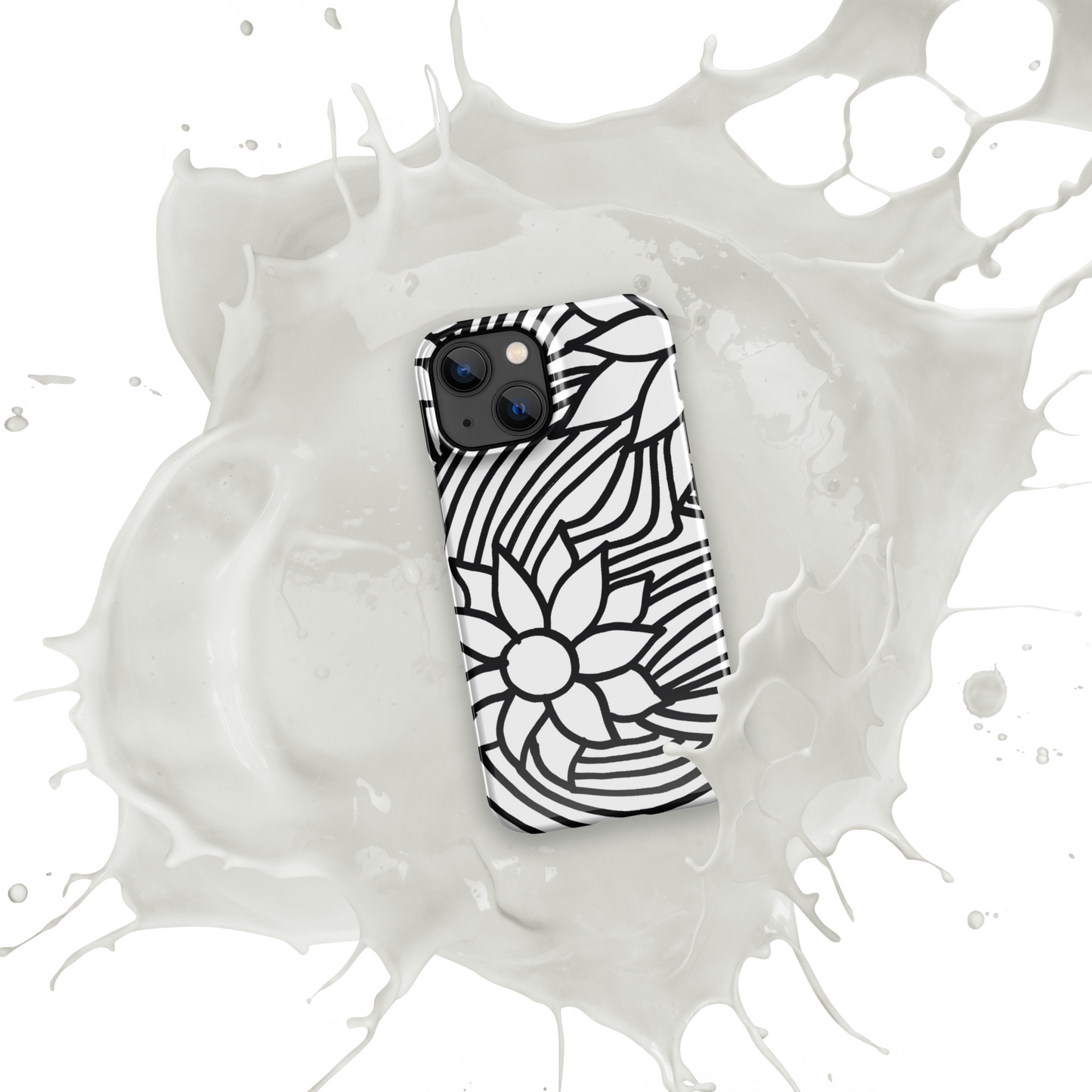 Black And White Flower Ornament | Snap case for iPhone®