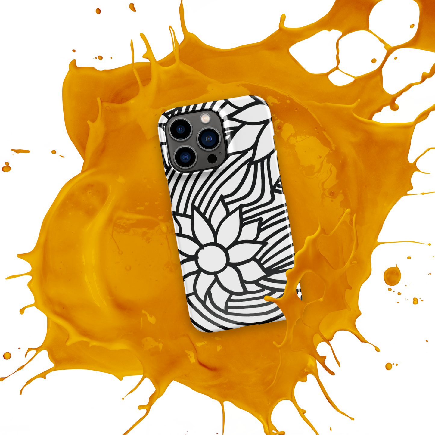 Black And White Flower Ornament | Snap case for iPhone®