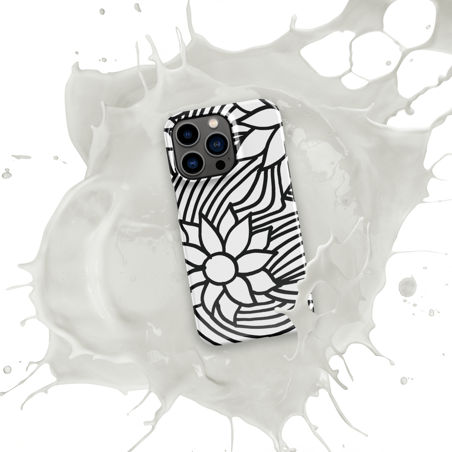 Black And White Flower Ornament | Snap case for iPhone®