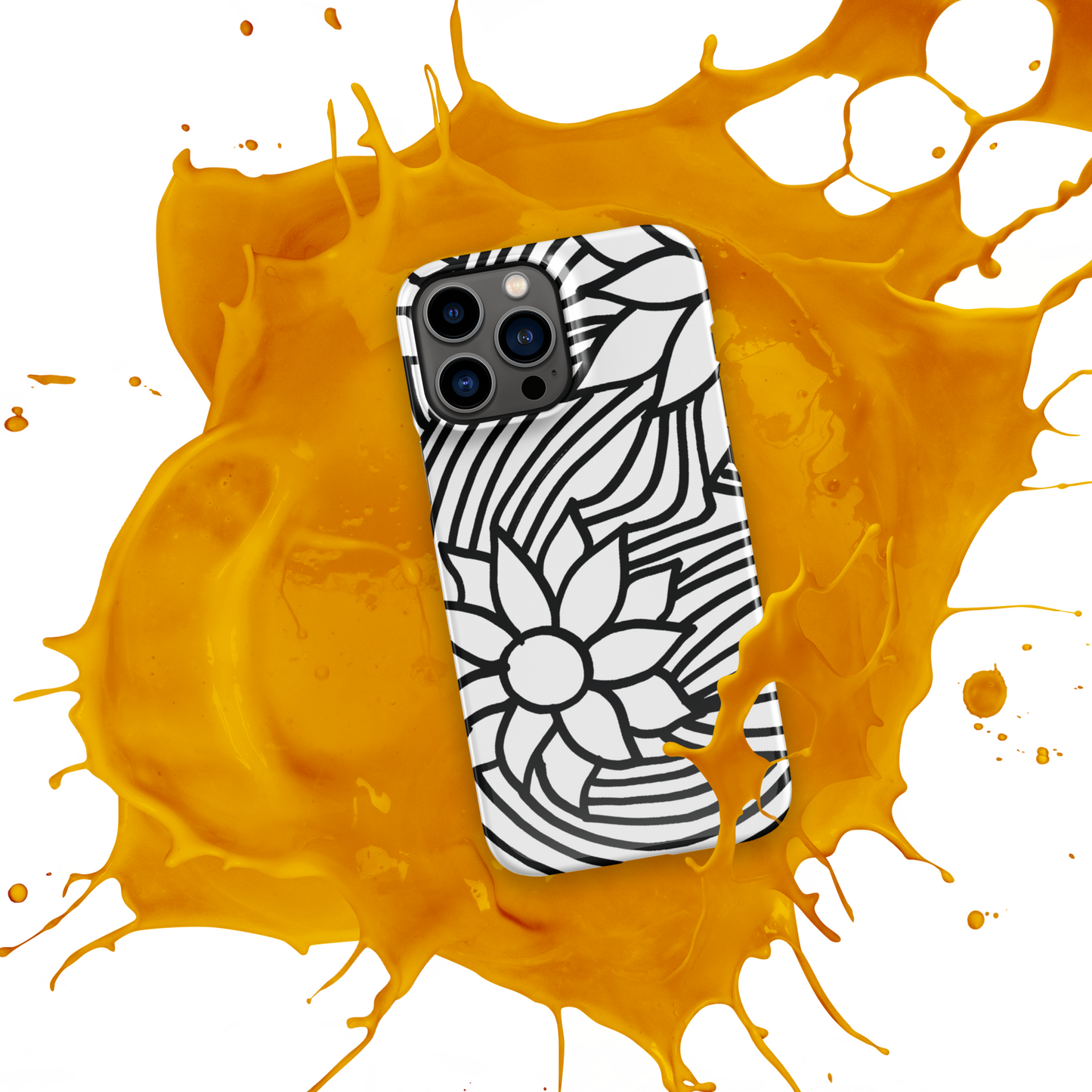 Black And White Flower Ornament | Snap case for iPhone®