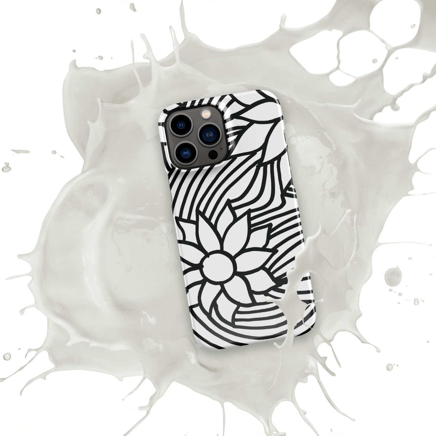 Black And White Flower Ornament | Snap case for iPhone®