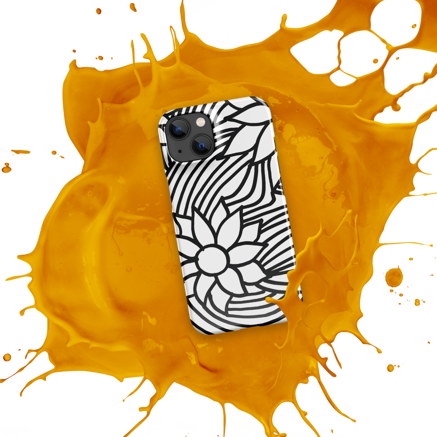 Black And White Flower Ornament | Snap case for iPhone®