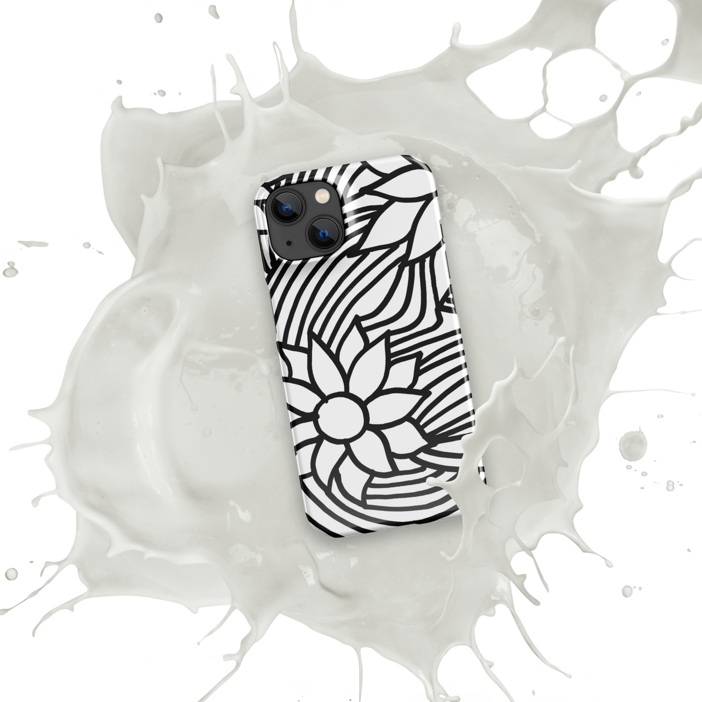 Black And White Flower Ornament | Snap case for iPhone®
