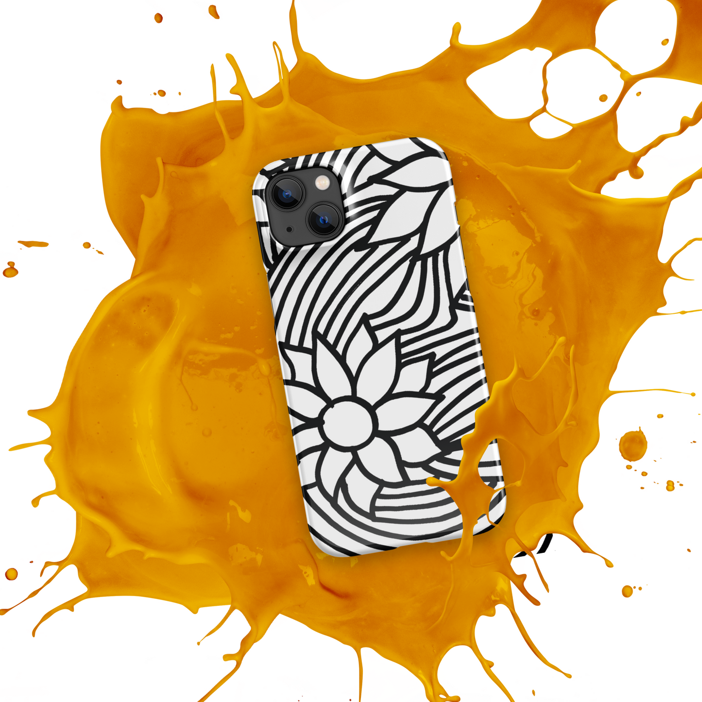 Black And White Flower Ornament | Snap case for iPhone®