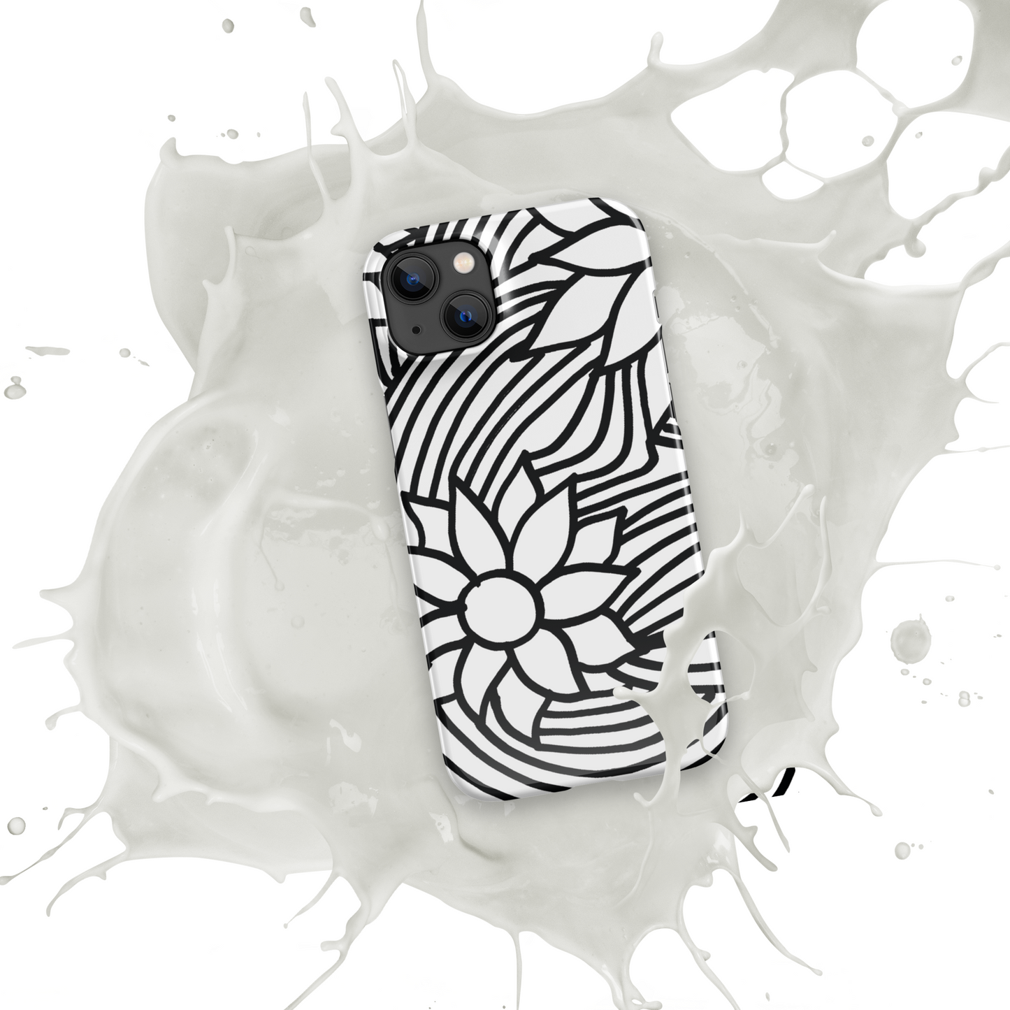 Black And White Flower Ornament | Snap case for iPhone®