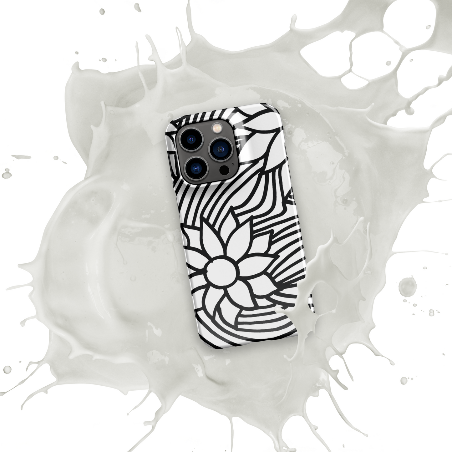 Black And White Flower Ornament | Snap case for iPhone®