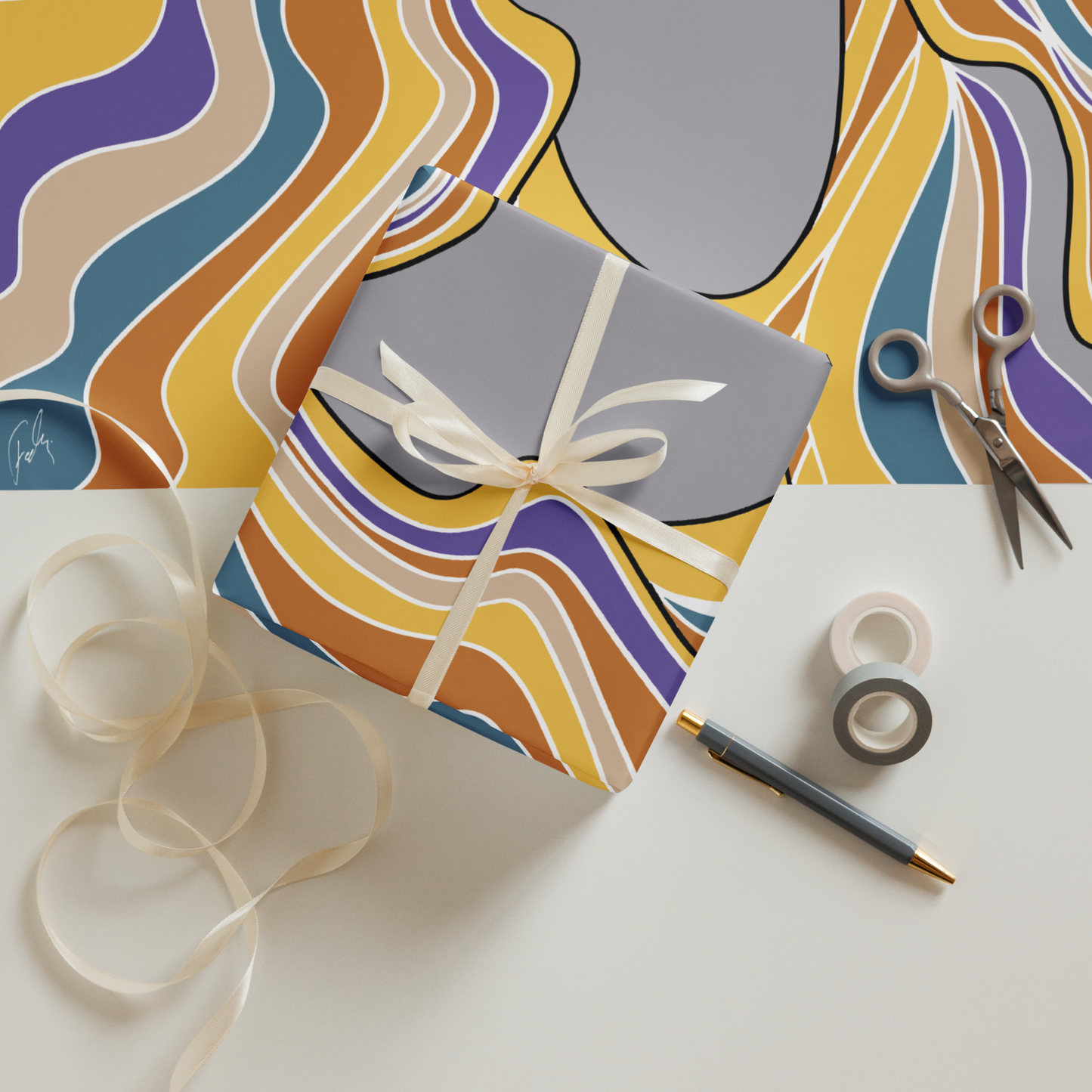 Ilmatar from Kalevala | Wrapping paper sheets