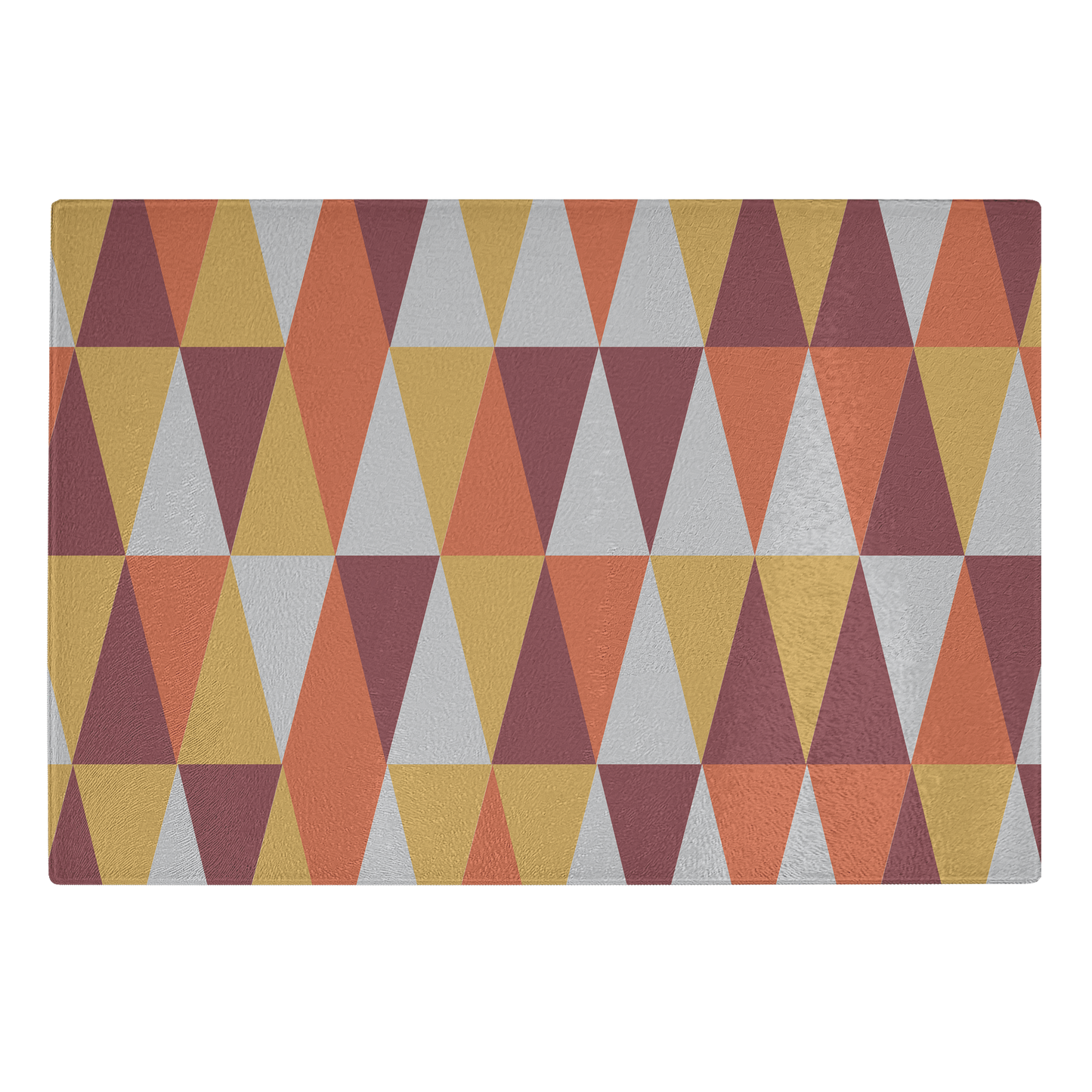 Autumn Triangles | Glass Cutting Board