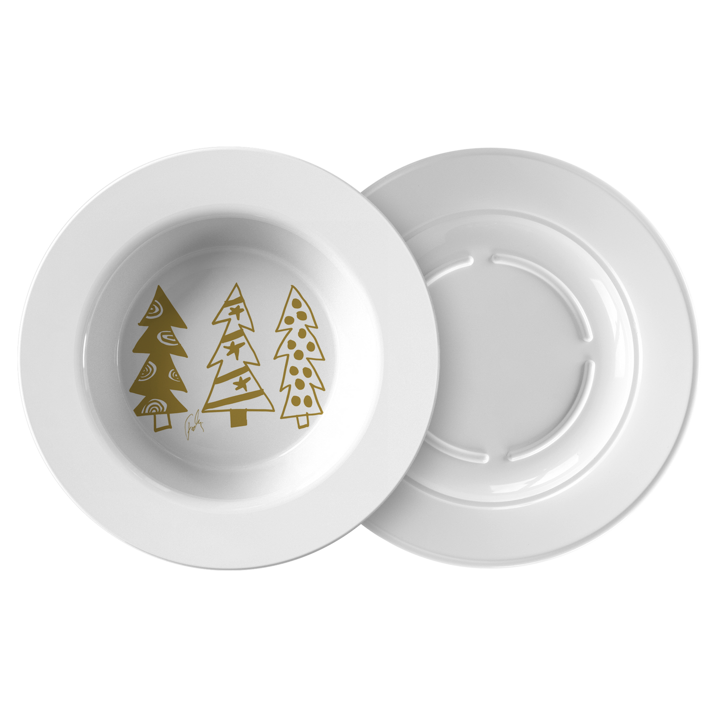 Golden Christmas Trees | Bowl
