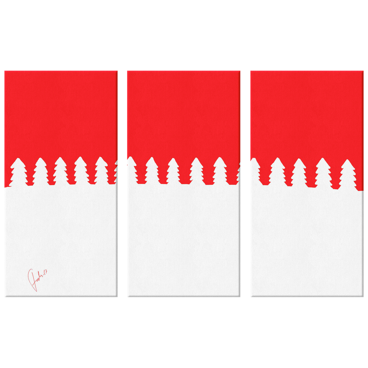White Trees | 3 Piece Canvas