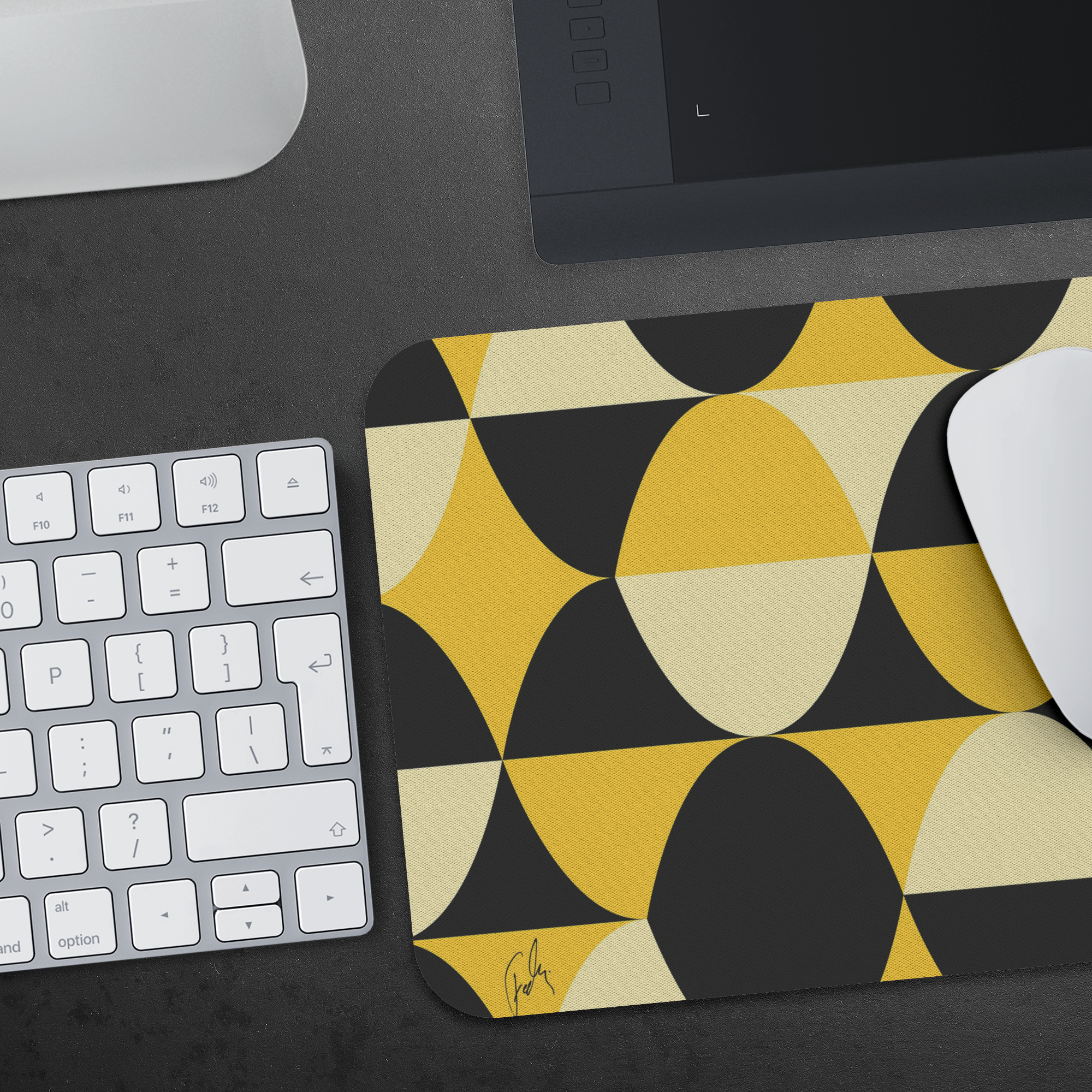 Yellow and Black Eggs | Mousepad