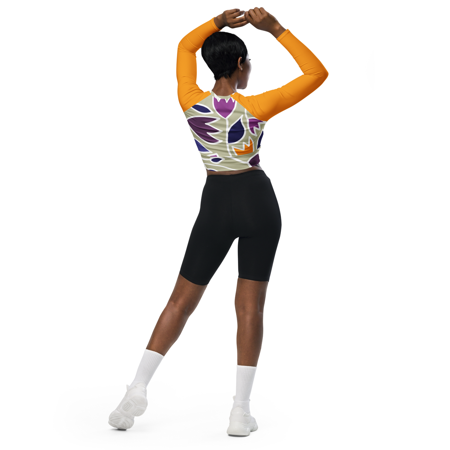Flower Magic | Recycled long-sleeve crop top