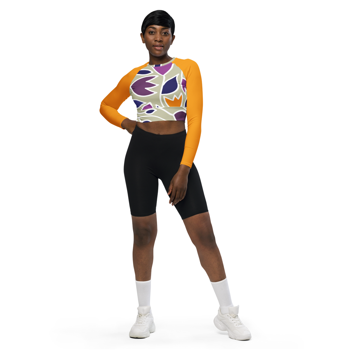 Flower Magic | Recycled long-sleeve crop top