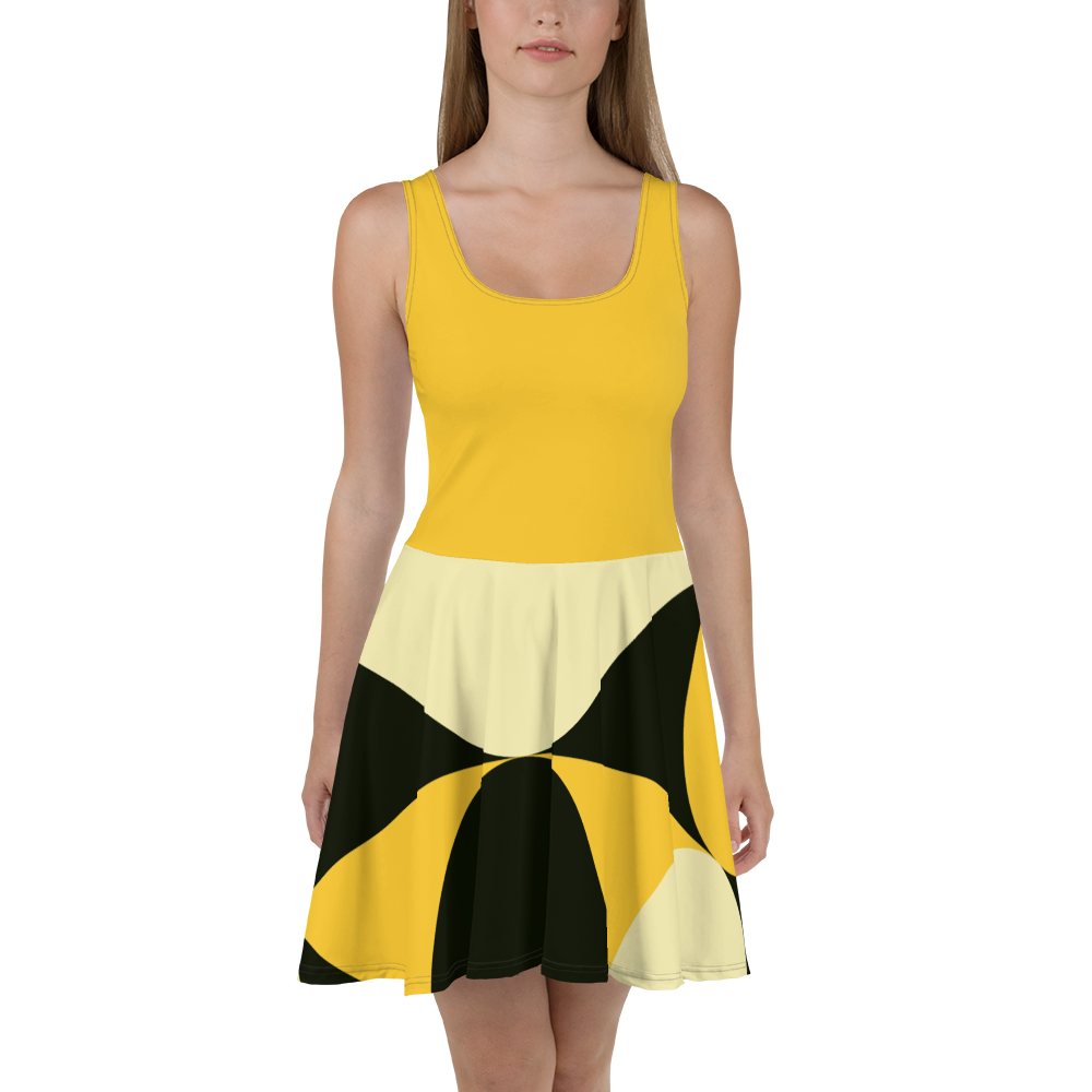 Yellow and Black Eggs | Skater Dress