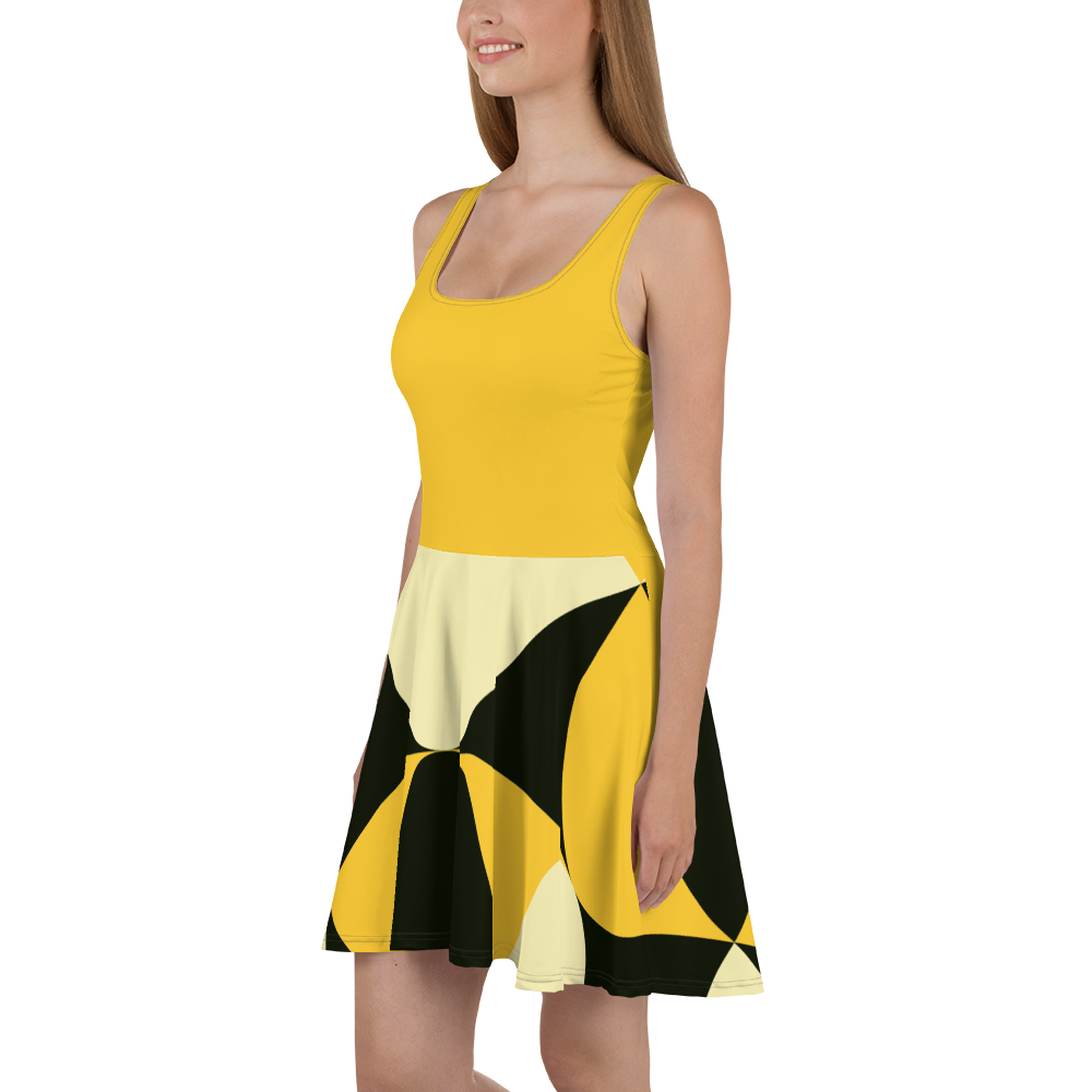 Yellow and Black Eggs | Skater Dress