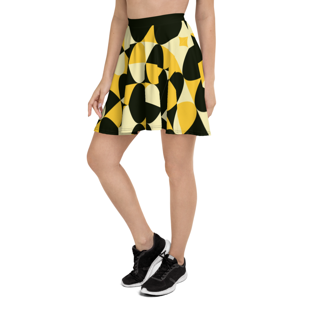 Yellow and Black Eggs | Skater Skirt