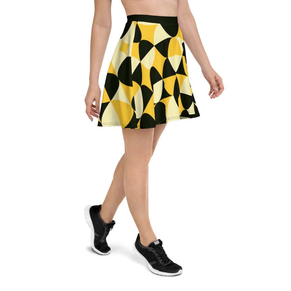 Yellow and Black Eggs | Skater Skirt