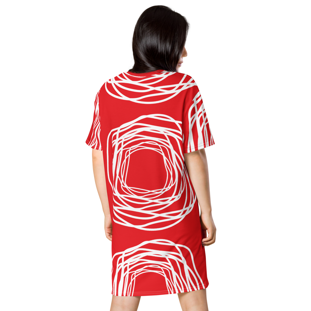 Red Flowers | T-Shirt Dress