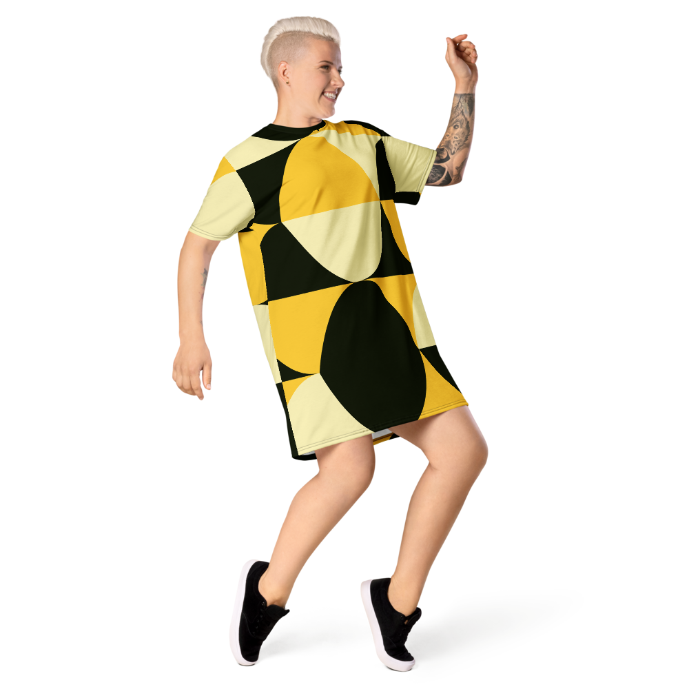 Yellow and Black Eggs | T-Shirt Dress