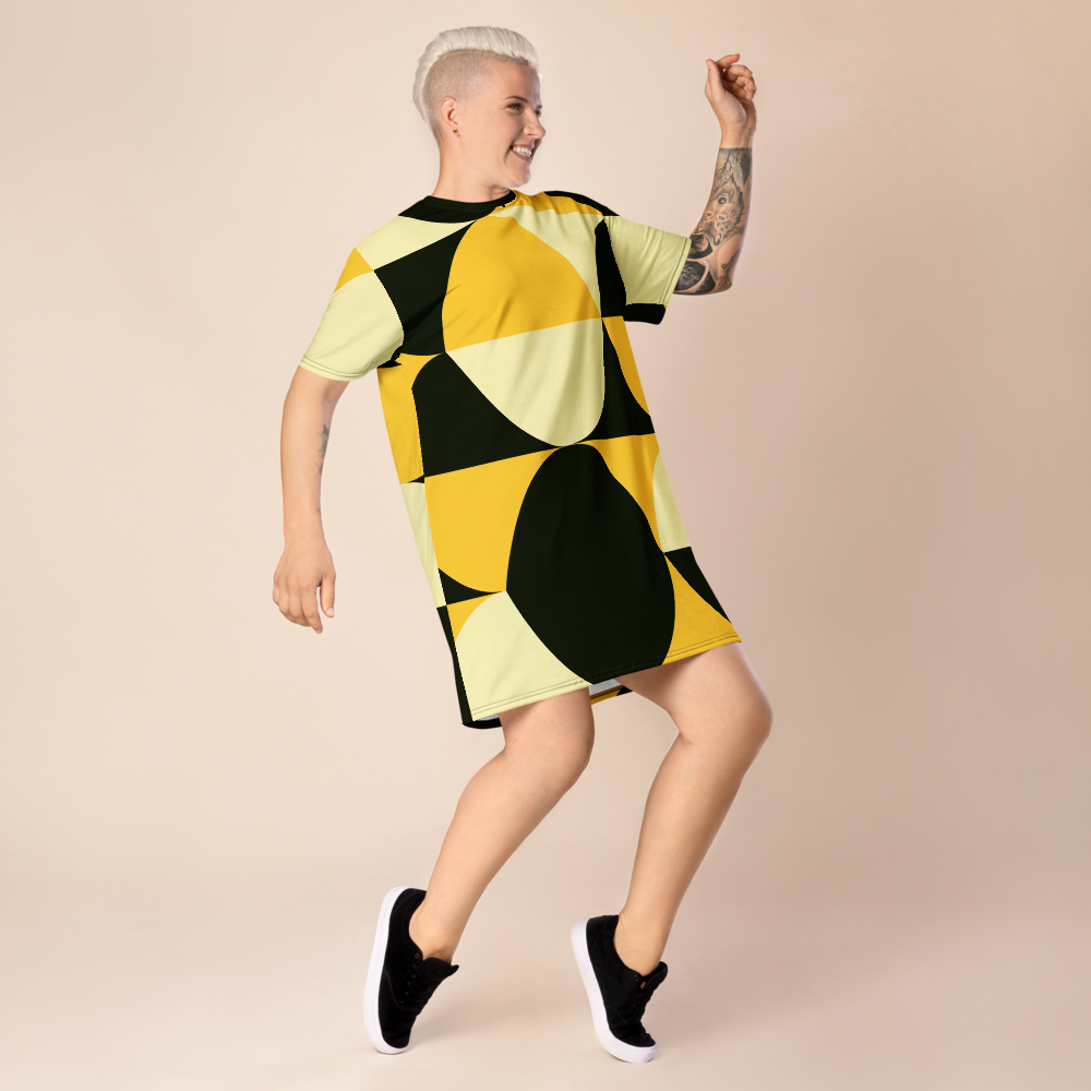 Yellow and Black Eggs | T-Shirt Dress