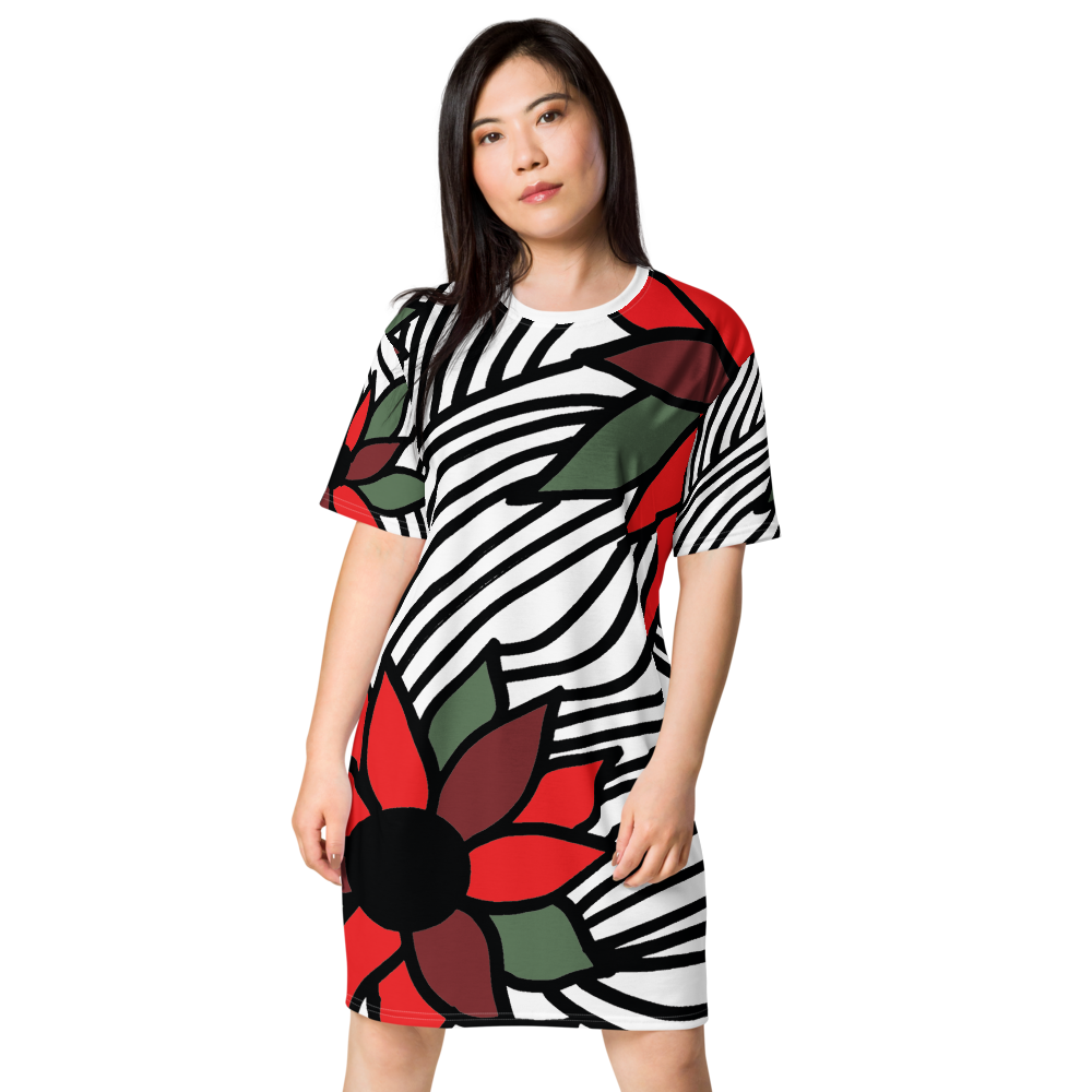 Christmas Flowers | T-Shirt Dress