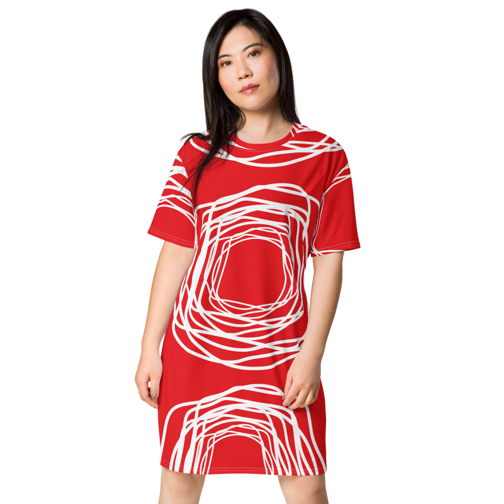 Red Flowers | T-Shirt Dress
