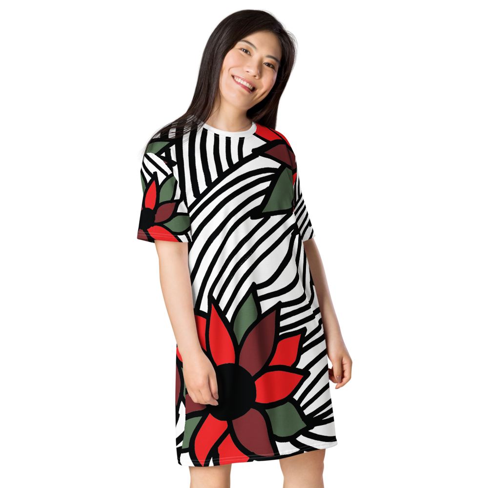 Christmas Flowers | T-Shirt Dress