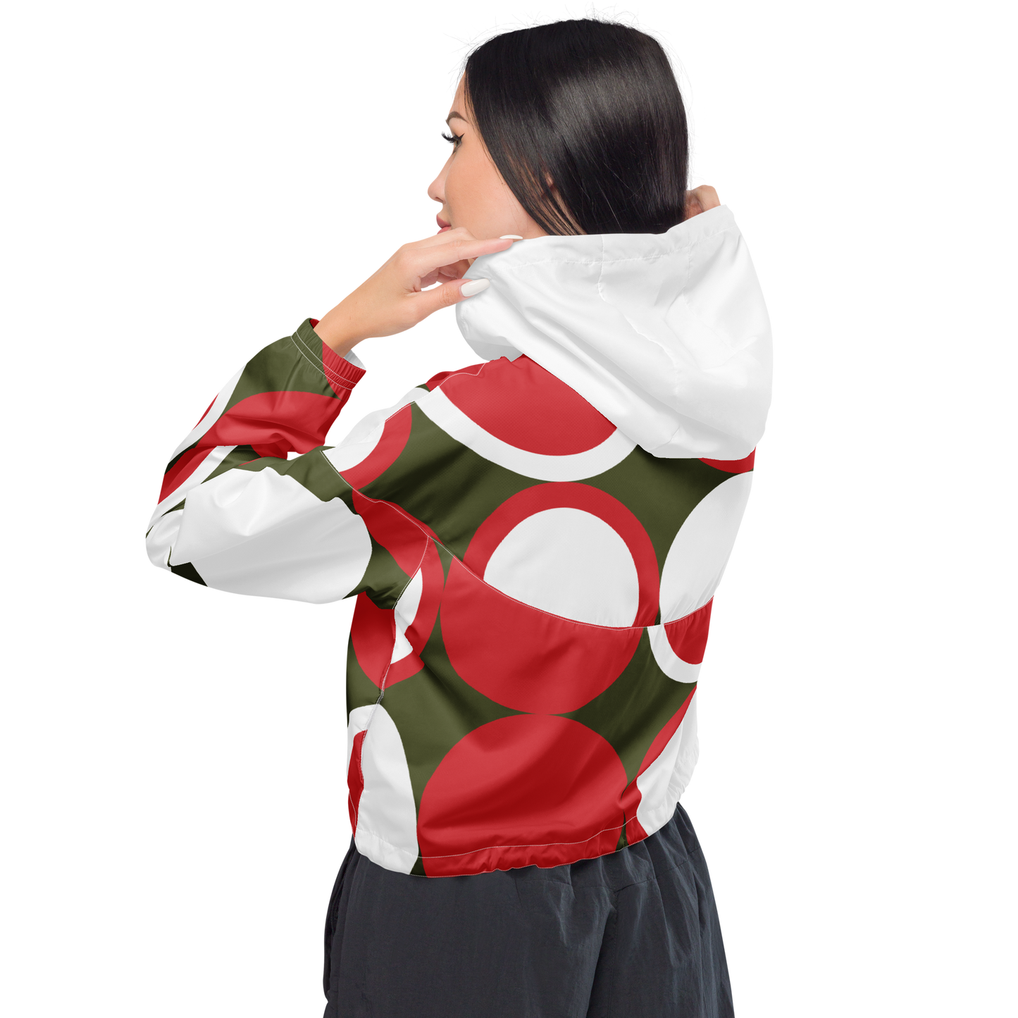 Christmas Balls | Women's Cropped Windbreaker