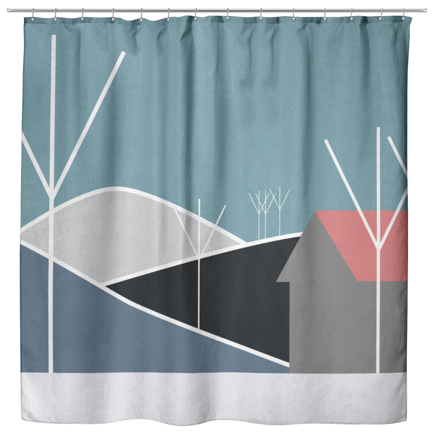 Waiting for Spring | Cloth Shower Curtain