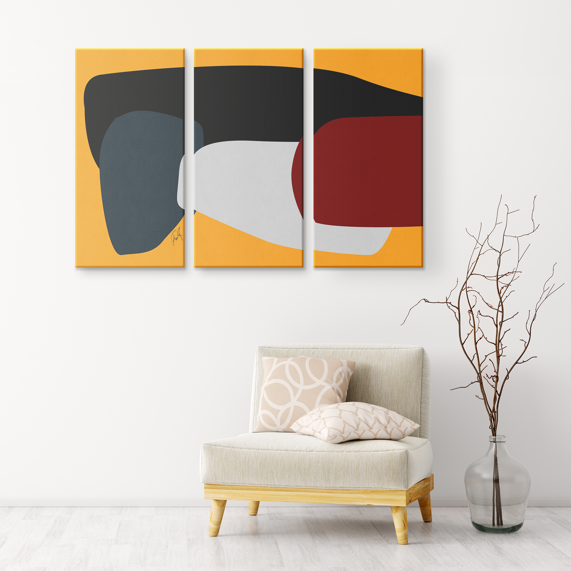 Stones | 3 Piece Canvas