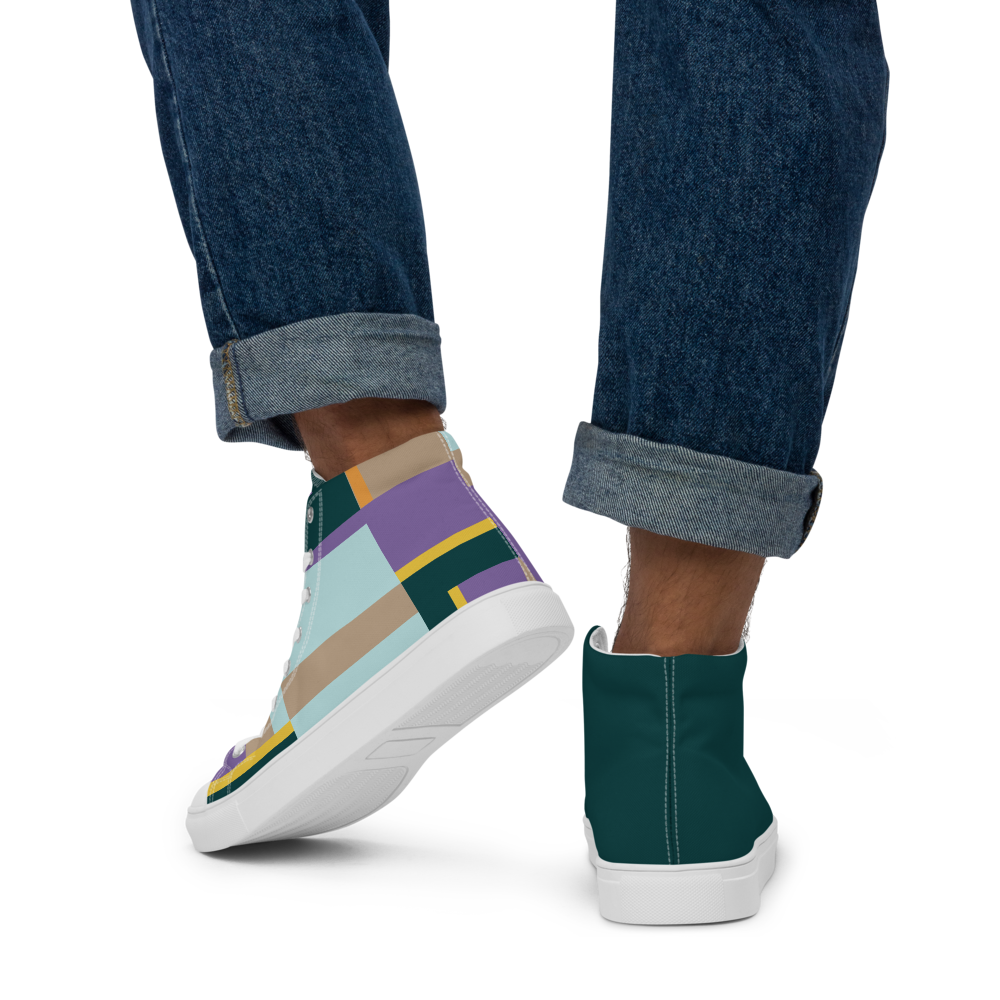 Fresh Stripe | Men's High Top Canvas Shoes