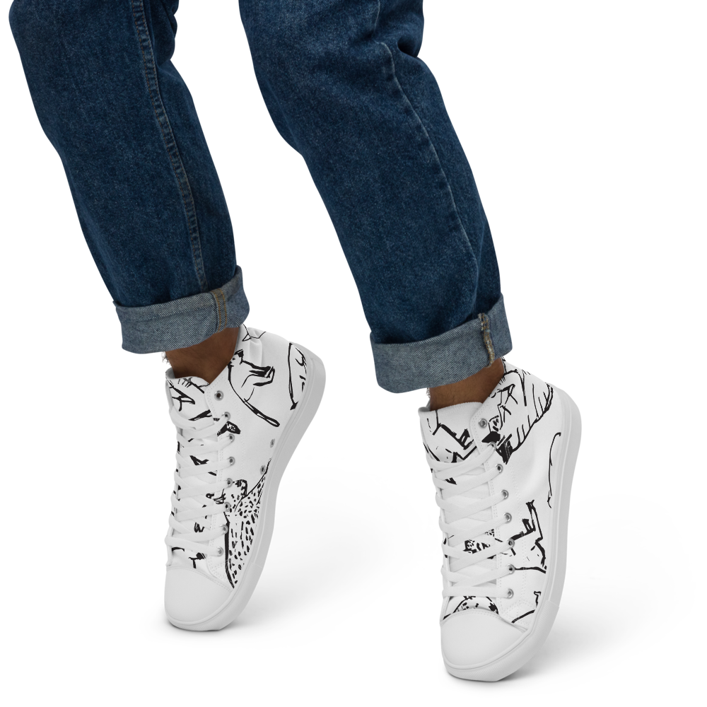 Animals | Men's High Top Canvas Shoes